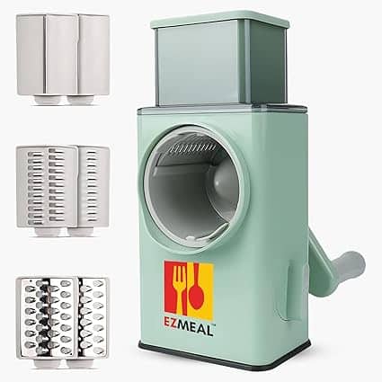 EZMEAL Manual Vegetable Grater Cyan Vegetable Chopper EZMEAL Manual Vegetable Grater Cyan Vegetable Chopper