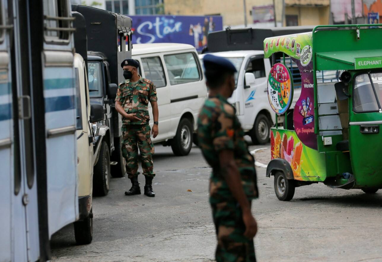 Crisis-hit Sri Lanka sends troops to oversee fuel distribution, in Colombo