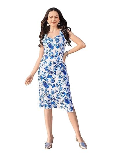 PURVAJA Women’s Bodycon Knee Length Dress PURVAJA Women’s Bodycon Knee Length Dress