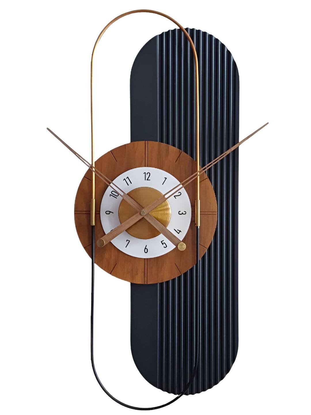 The Brand Barrel Black Abstract Shaped Contemporary Wall Clock The Brand Barrel Black Abstract Shaped Contemporary Wall Clock