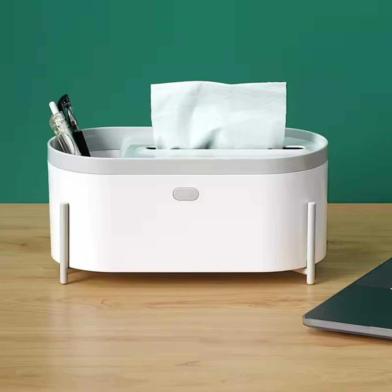 Kuber Industries Tissue Paper Holder | Napkin Holder with Desk Organizer