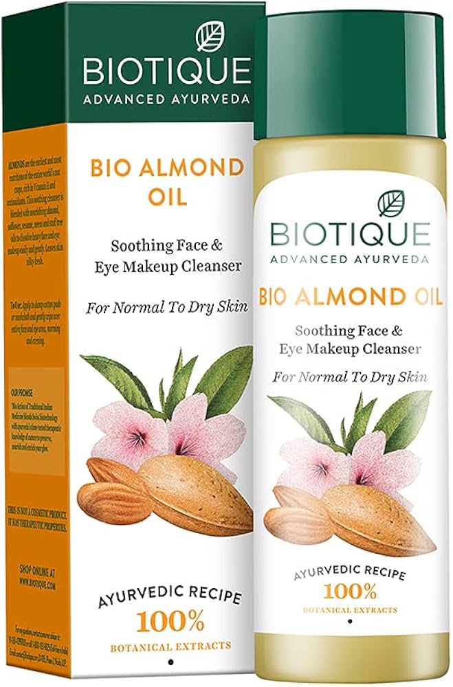  Biotique Bio Almond Oil Soothing Face &amp; Eye Sustainable Makeup Cleanser 120 ml