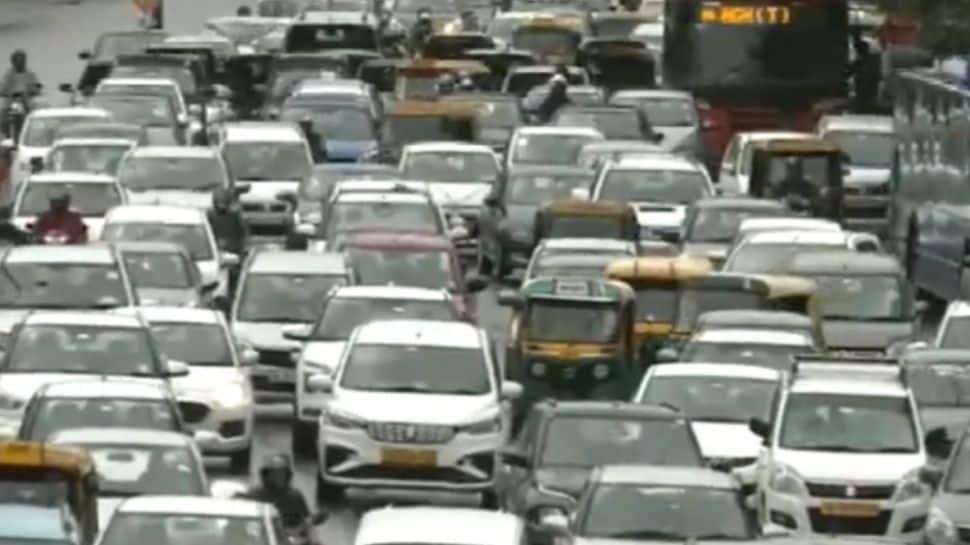 Traffic jam, water-logging in Delhi, Gurugram