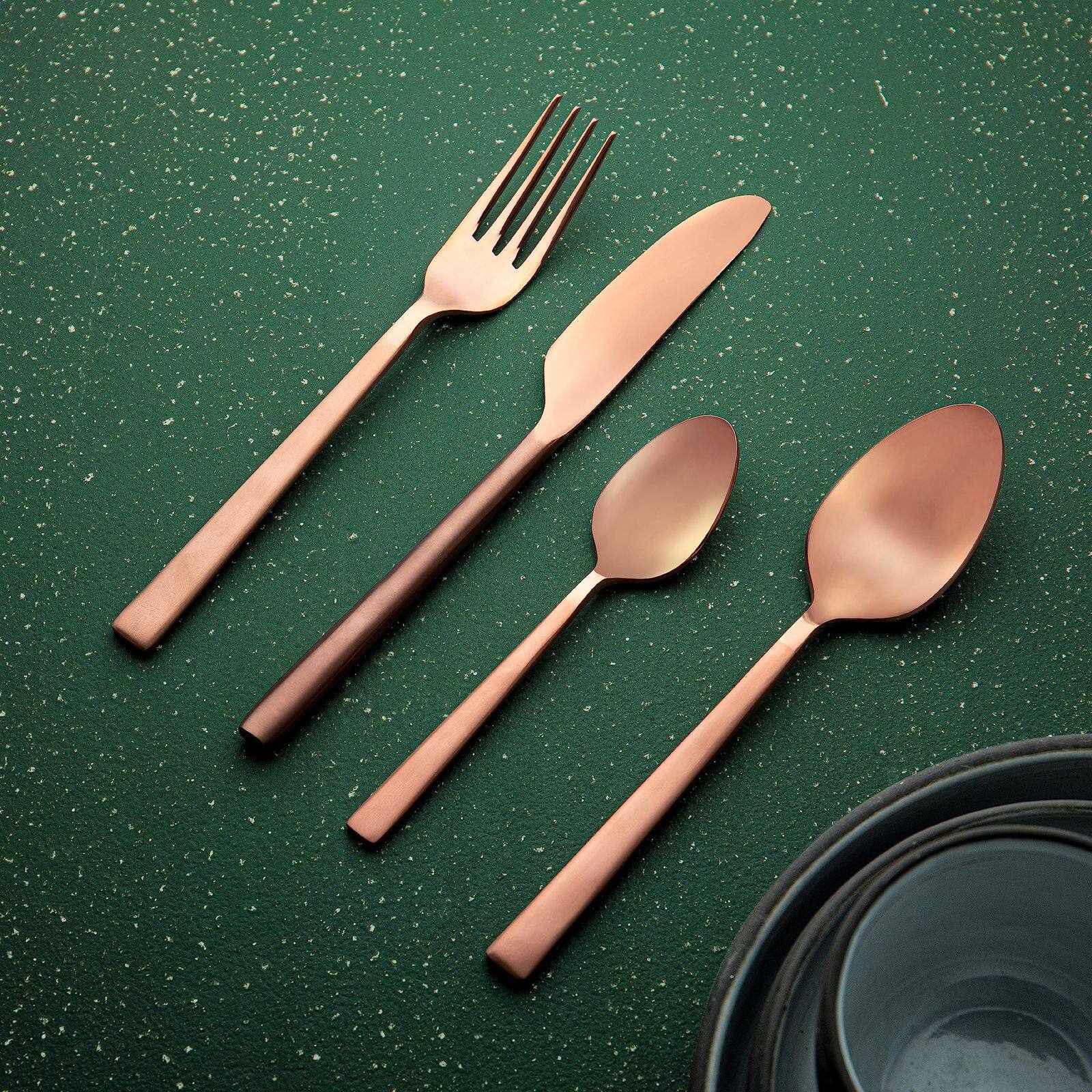Ellementry Enigma Rose Gold Cutlery Set of 4
