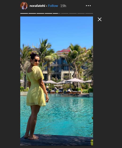 Nora Fatehi strikes a pose by the pool in Bali—Pics inside | People ...