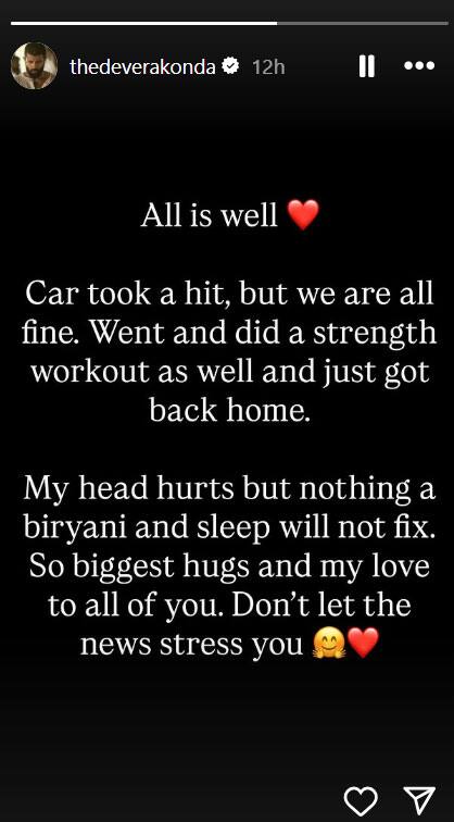 VIJAY DEVERAKONDA ACCIDENT