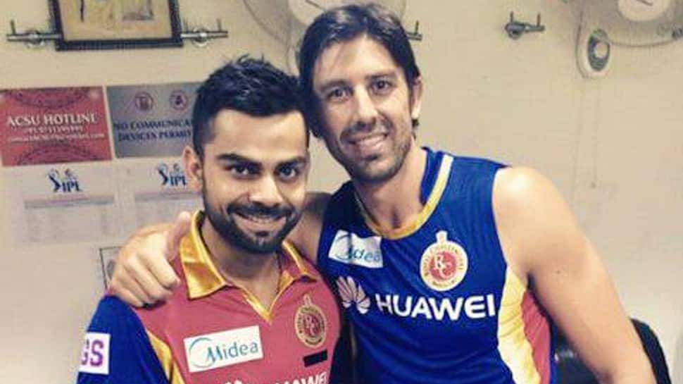 David Wiese with Virat Kohli during his time with Royal Challengers Bangalore.