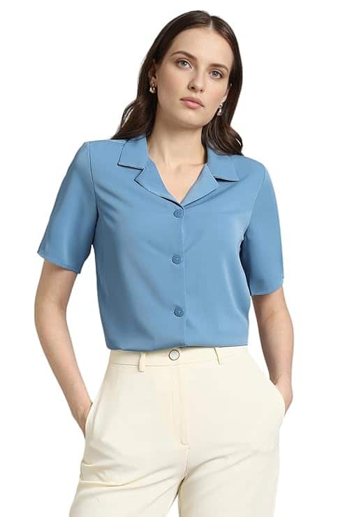Van Heusen Polyester Casual Slub Shirt