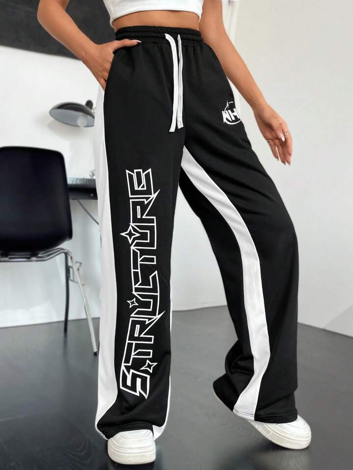  Stylecast X Slyck Women Comfort Loose Fit High-Rise Wrinkle Free Track pant