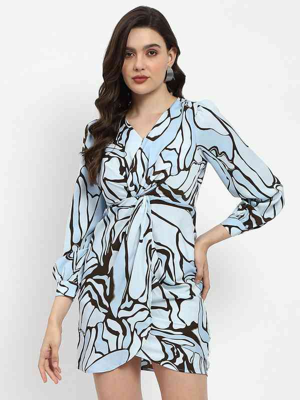 SARINKU Women Print Georgette Fit &amp; Flare Maxi Dress