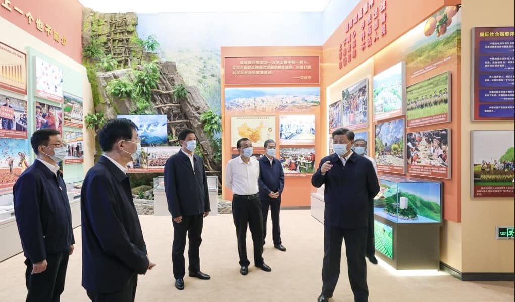 Xi Jinping visits an exhibition on achievements of Communist Party of China
