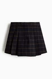  NEW H&amp;M Pleated Wool-Blend Skort