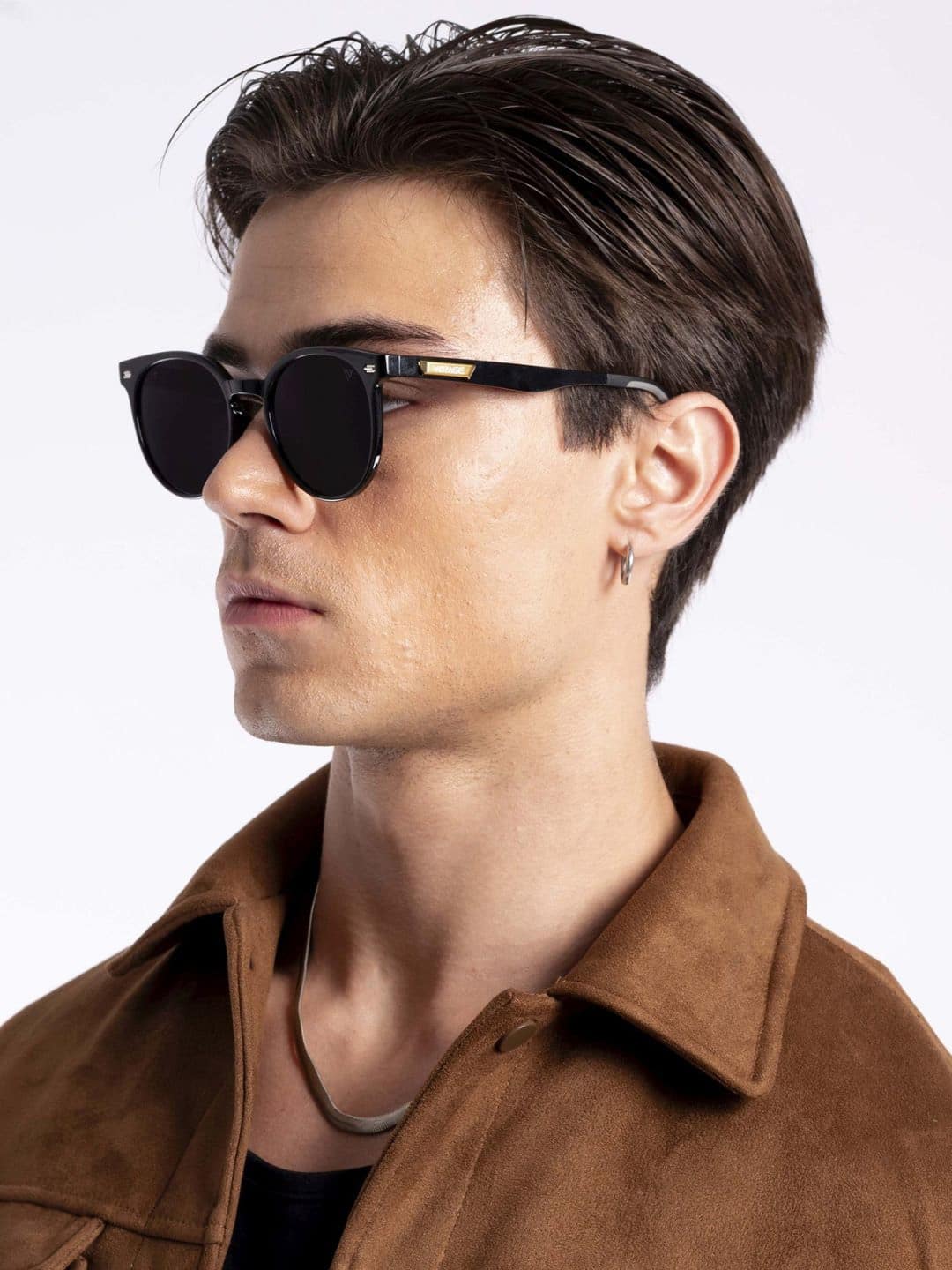 Voyage Unisex Round Sunglasses with Polarised and UV Protected Lens