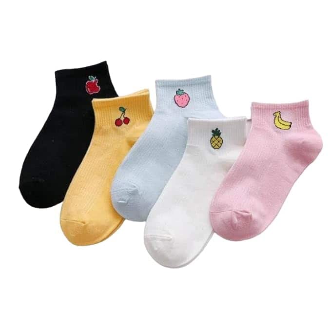 Ayushicreationa No Show Fruit Pattern Socks
