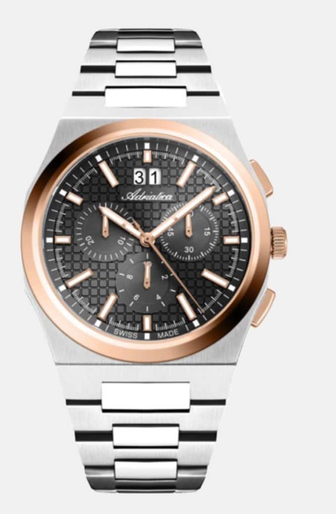 Adriatica Men Dial & Stainless Steel Bracelet Style Straps Analogue Watch A8326R116CH Adriatica Men Dial & Stainless Steel Bracelet Style Straps Analogue Watch A8326R116CH