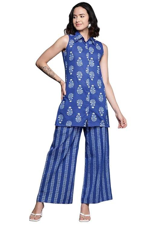 Ahalyaa Women's Cotton Solid Regular Co-Ords