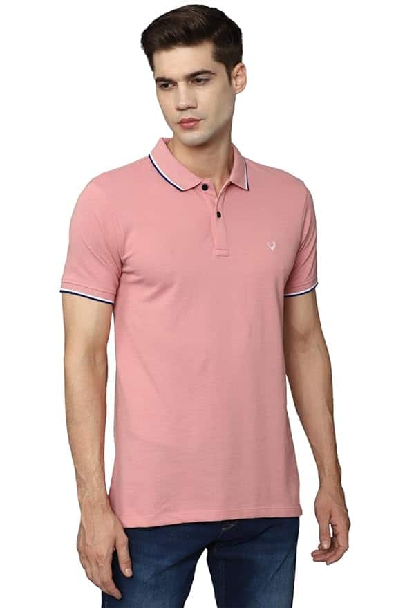 Allen Solly Men's Solid Regular Fit Polo