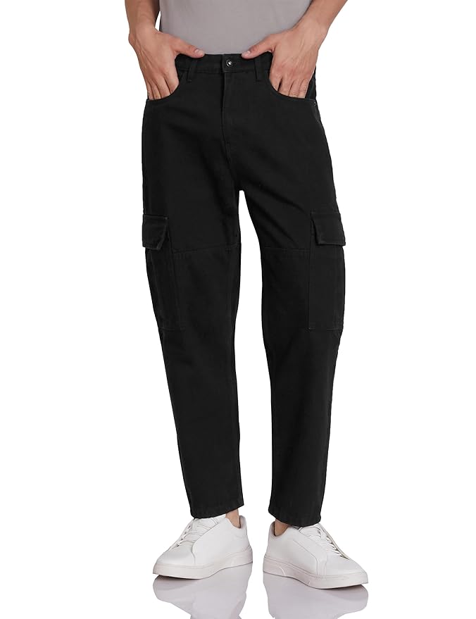 Amazon Brand - Symbol Men's Baggy Cargo Jeans (Loose Fit | 100% Cotton) Amazon Brand - Symbol Men's Baggy Cargo Jeans (Loose Fit | 100% Cotton)