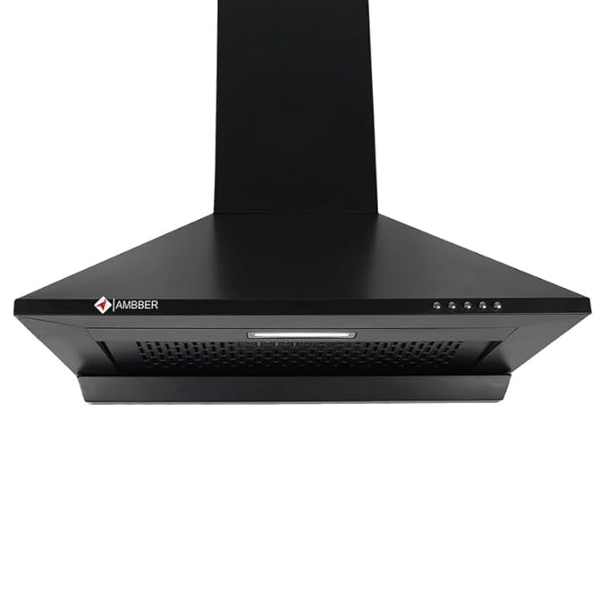 Marvel Black Wall Mounted Kitchen Chimney 60 CM 1250 m³/hr