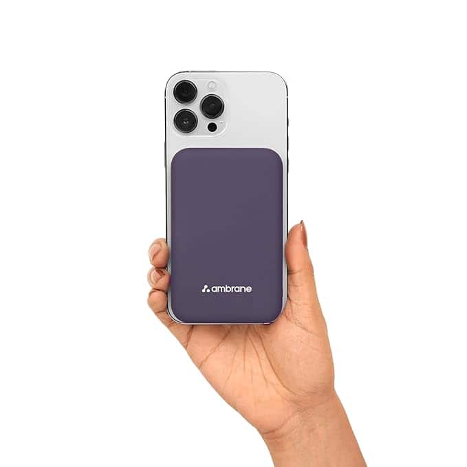 Ambrane AeroSync Snap 10000 mAh MagSafe Wireless Power Bank