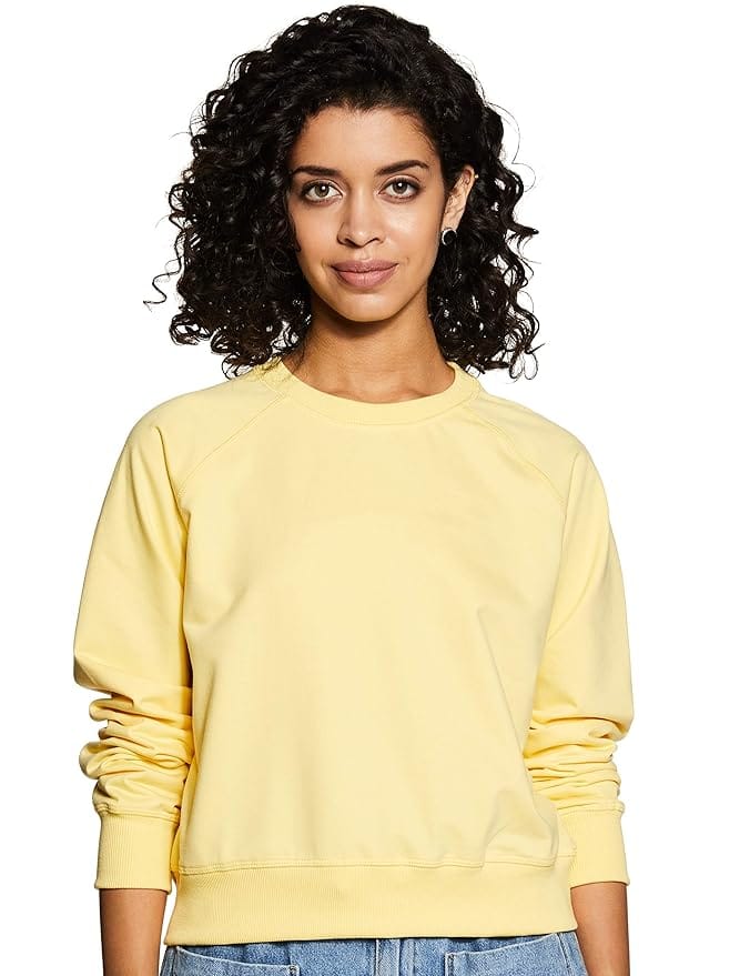 Amazon Brand - Symbol Women's Cotton Crew Neck Sweatshirt