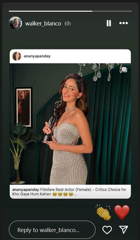 Ananya Panday’s Rumoured Boyfriend Cheers For Her, Actress Calls Him 'Walkie' | People News