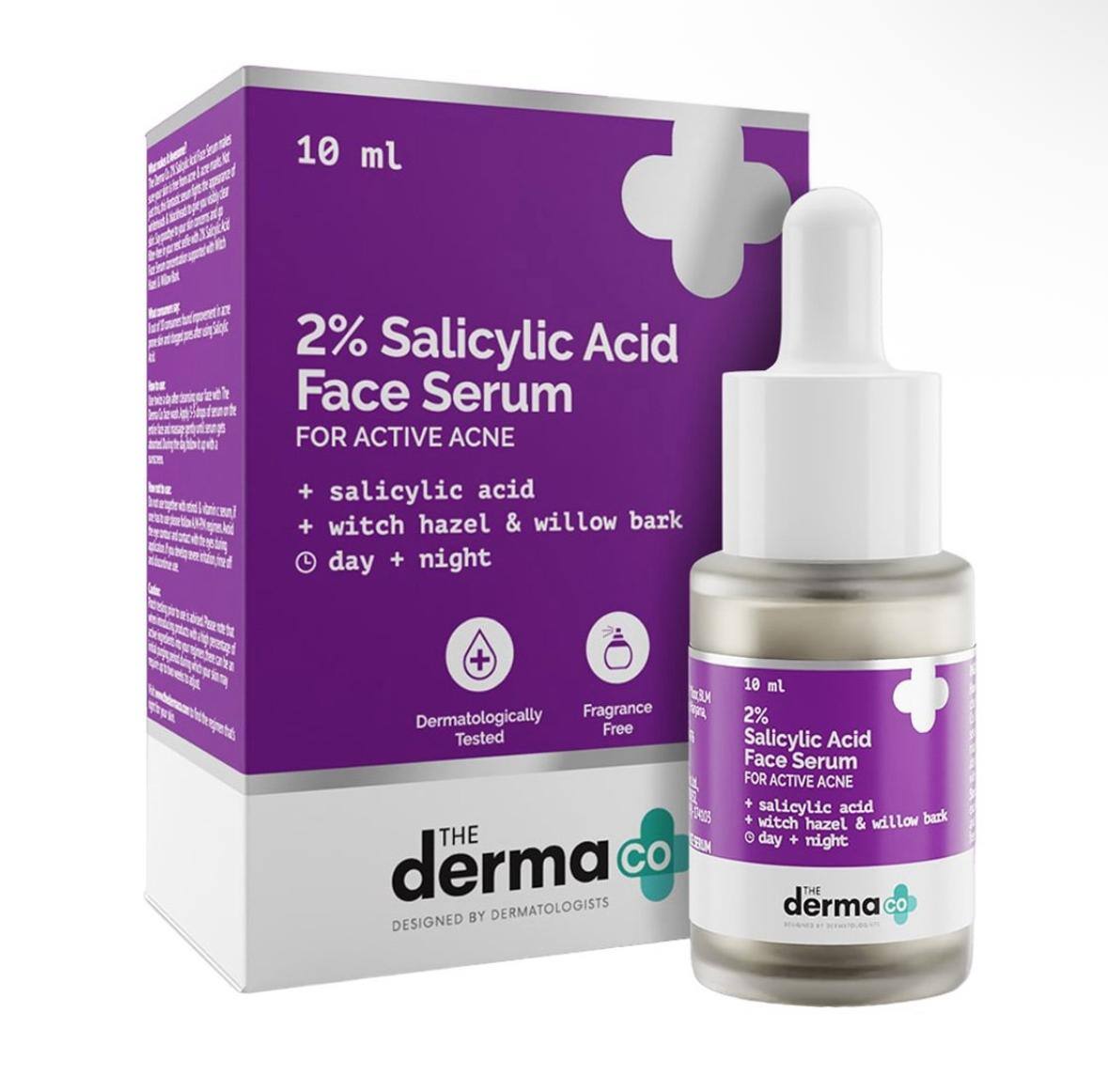 The Derma co. 2% Salicylic Acid Serum with Witch Hazel & Willow Bark - 10 ml The Derma co. 2% Salicylic Acid Serum with Witch Hazel & Willow Bark - 10 ml