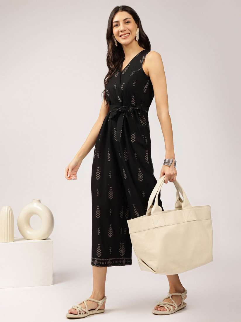 Anouk Waist Tie-Ups Culotte Jumpsuit