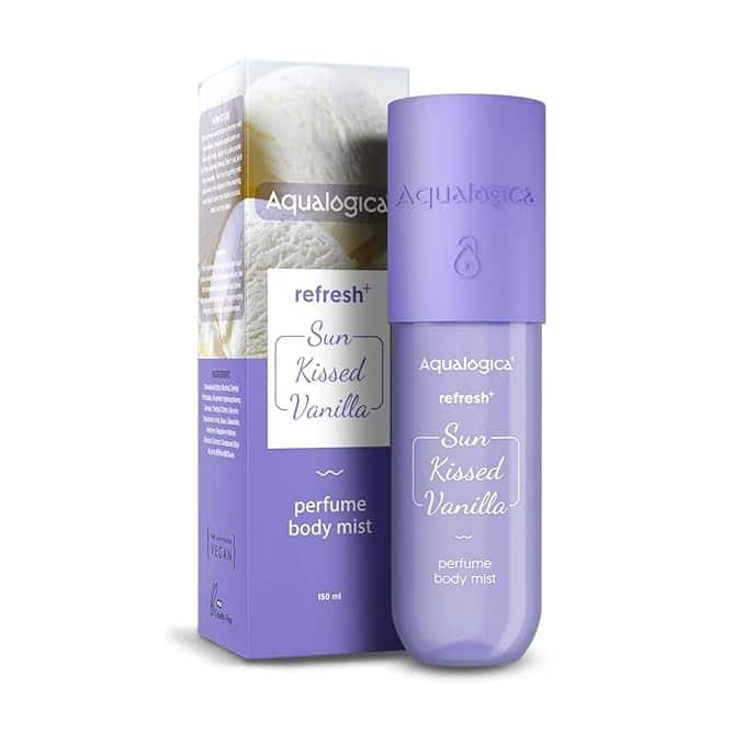 Aqualogica Refresh+ Sun Kissed Vanilla Body Mist – Soft, Warm &amp; Hydrating