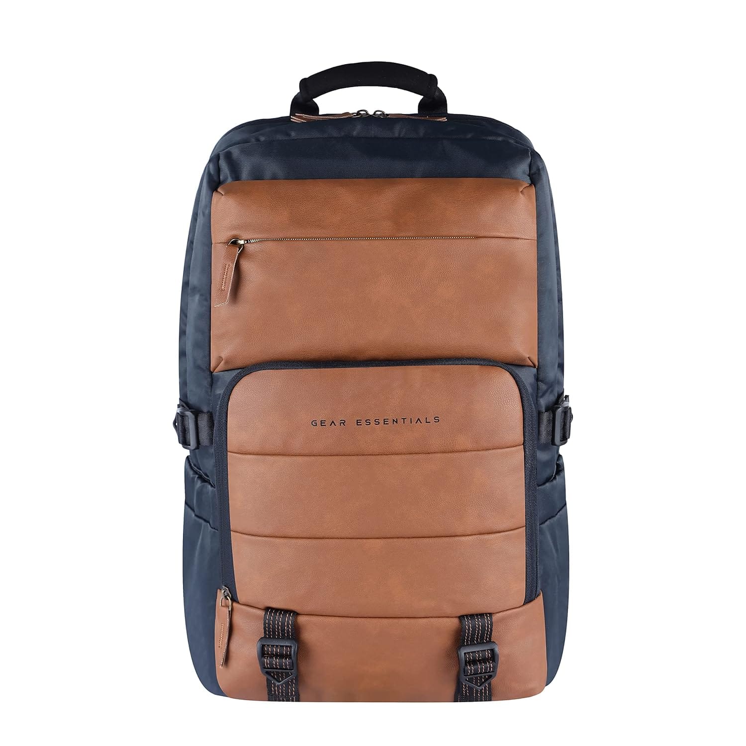 Gear Double Decker 31L Large Water Resistant Faux Leather Anti-Theft 5 Compartment Backpack/Laptop Bag/Office Bag for Men/Women