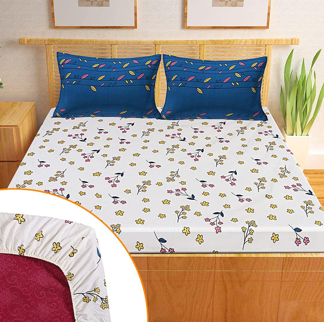 Urbane Home Micro 130 GSM Double Bedsheet with 2 Pillow Cover (White) Urbane Home Micro 130 GSM Double Bedsheet with 2 Pillow Cover (White)