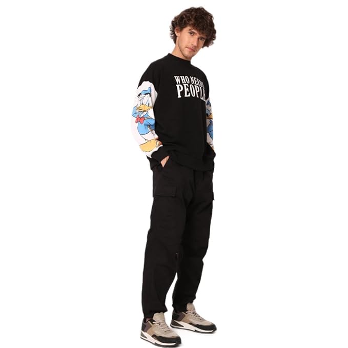 Bewakoof Men's Graphic Print Oversized Sweatshirt