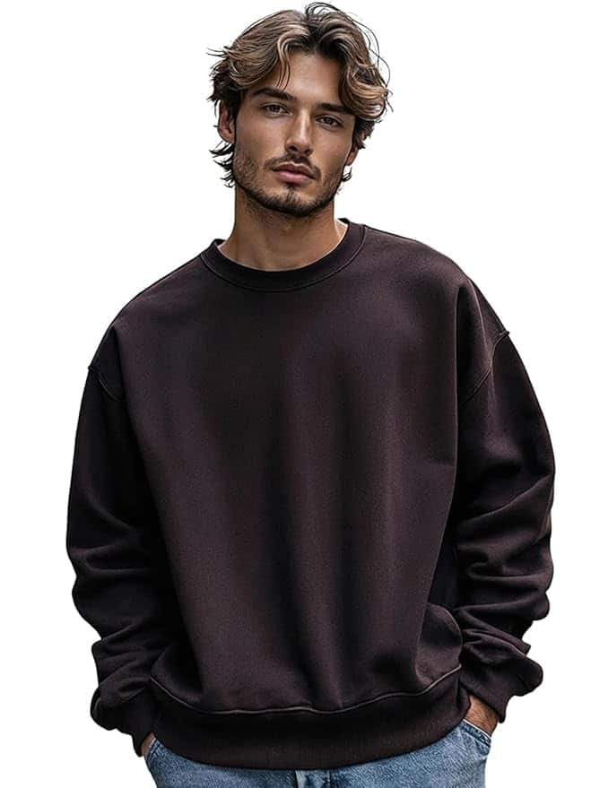 Bewakoof Men’s Fleece Oversized Fit Sweatshirt