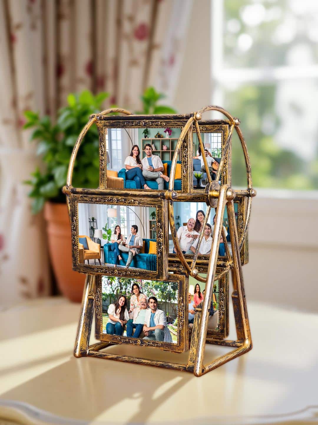 Golden Peacock Gold-Toned 6 Pieces Plastic Table Photo Frames Golden Peacock Gold-Toned 6 Pieces Plastic Table Photo Frames