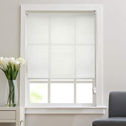 Deco Window Sheer Roller Blinds (Ivory, 36 Inches W x 84 Inches H)