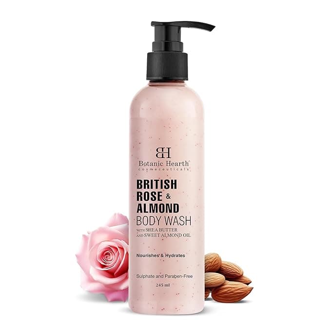 Botanic Hearth British Rose &amp; Almond Body Wash