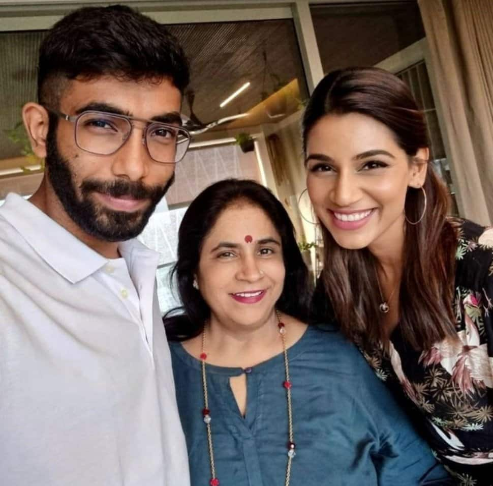 Jasprit Bumrah and Sanjana Ganesan