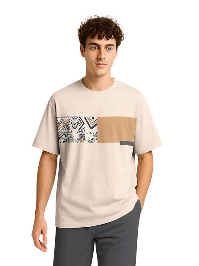 . BULLMER Half Sleeve Oversized Crew Neck T-Shirt Trendy . BULLMER Half Sleeve Oversized Crew Neck T-Shirt Trendy