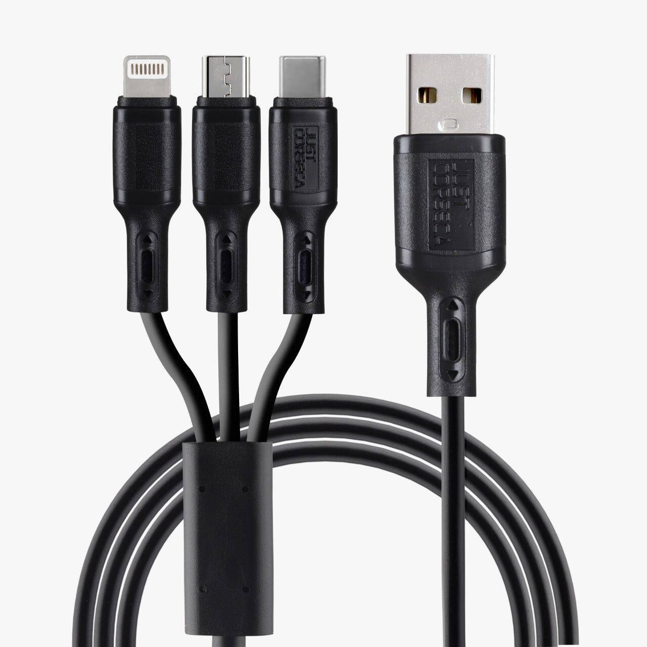 Corseca 3-in-1 Qualcomm Cable- Fast Charge   Show drafts