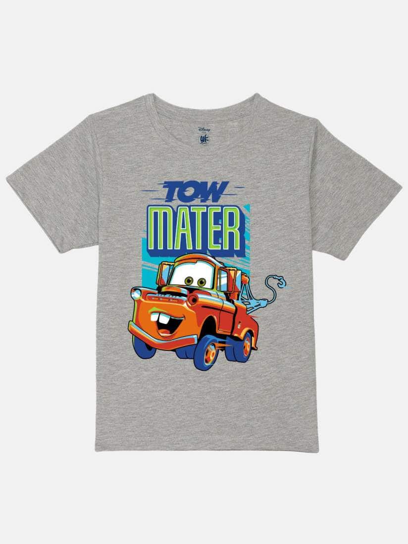 YK Disney Boys Cars Printed Pure Cotton T-shirt