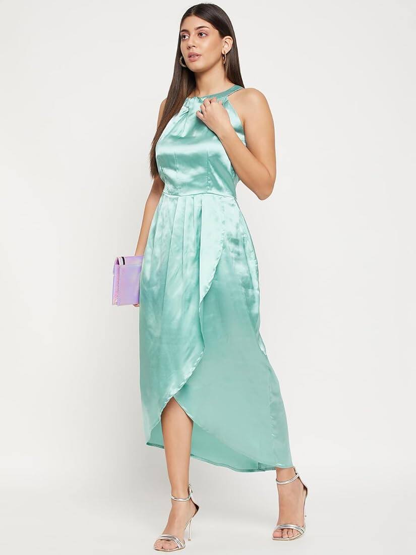 Color Cocktail Satin Maxi Dress Color Cocktail Satin Maxi Dress