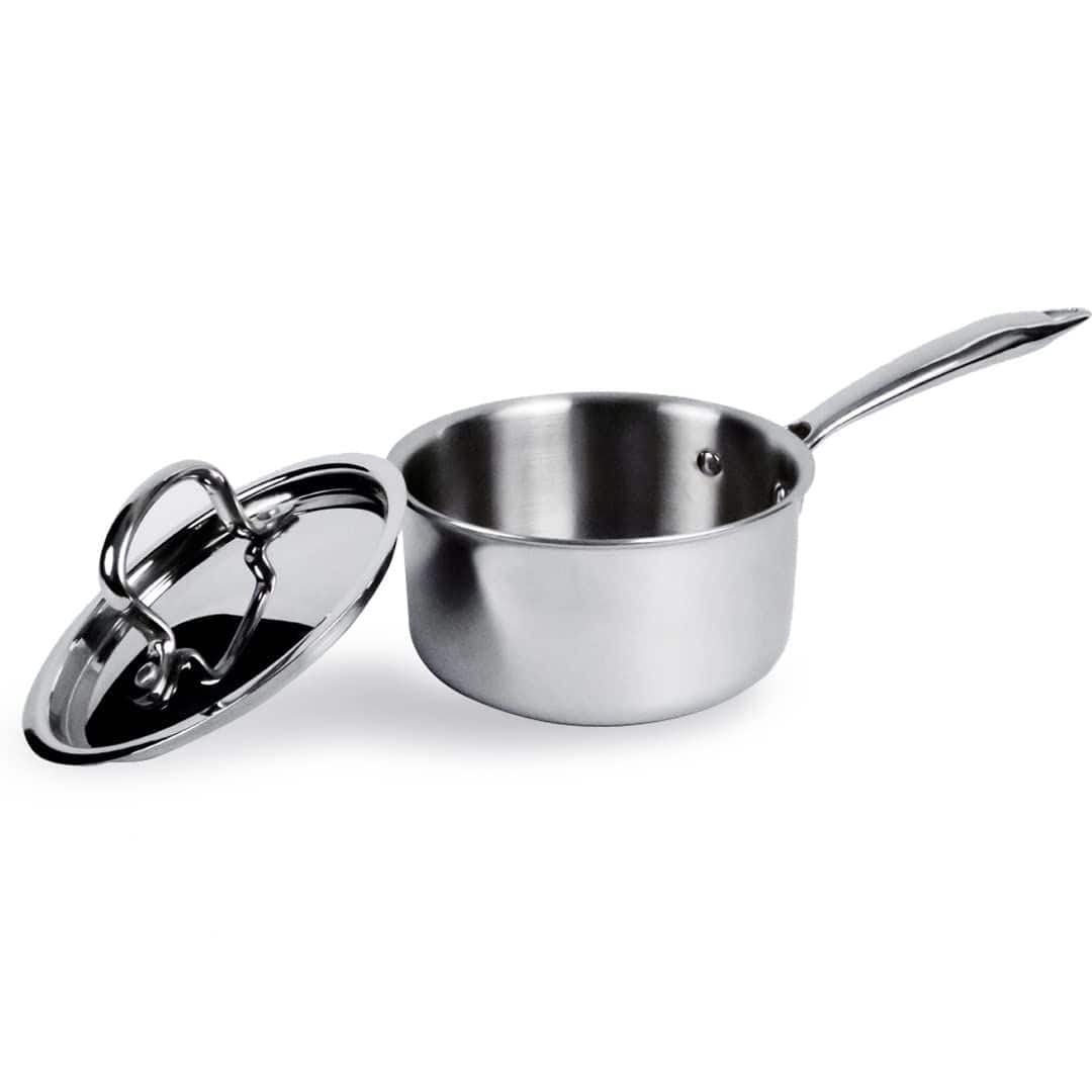 Savya Home Triply Stainless Steel Saucepan with Lid