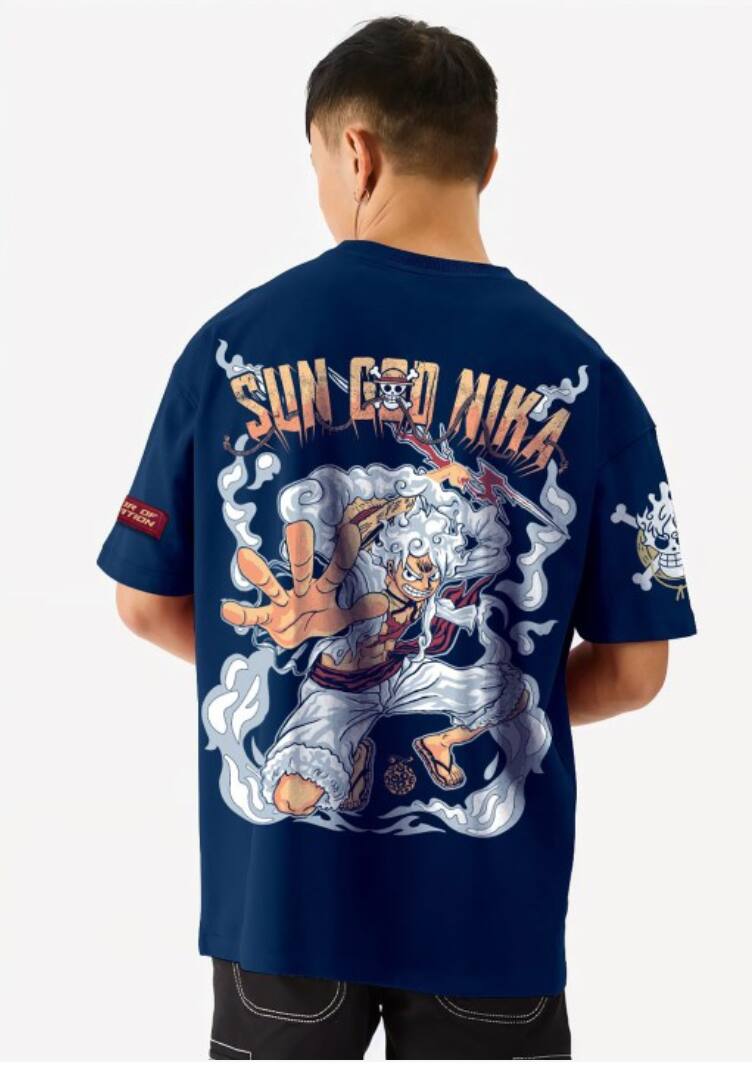 Crazymonk Men Printed Drop-Shoulder SleeveAppliquéue T-shirt Crazymonk Men Printed Drop-Shoulder SleeveAppliquéue T-shirt