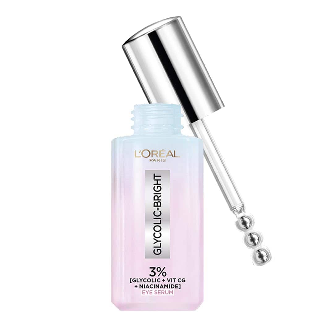LOreal Paris Glycolic Bright Dark Circle Eye Serum with Glycolic, Niacinamide &amp; Vitamin CG