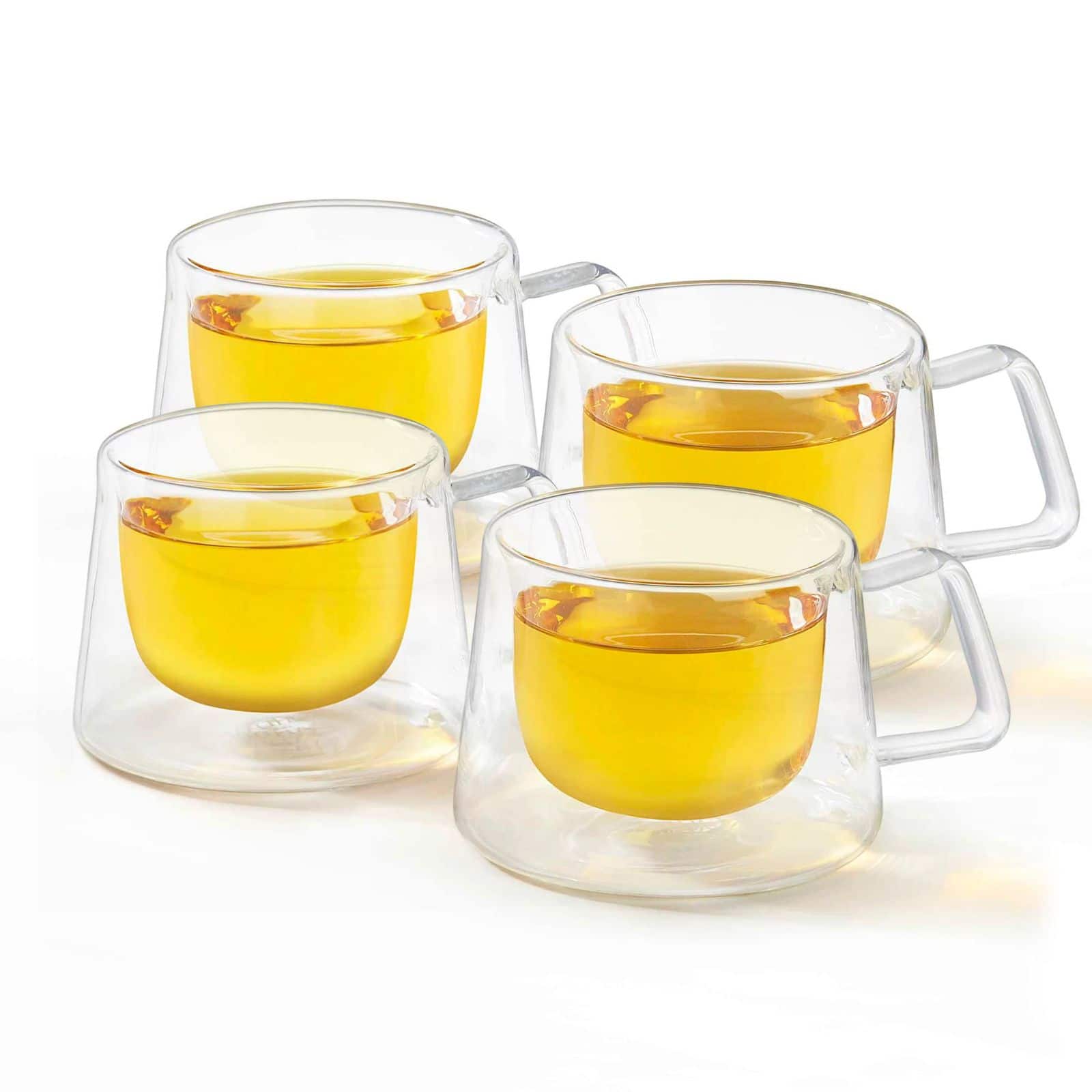 VAHDAM Shimmer Borosilicate Glass Double Walled Teacups Set of 4