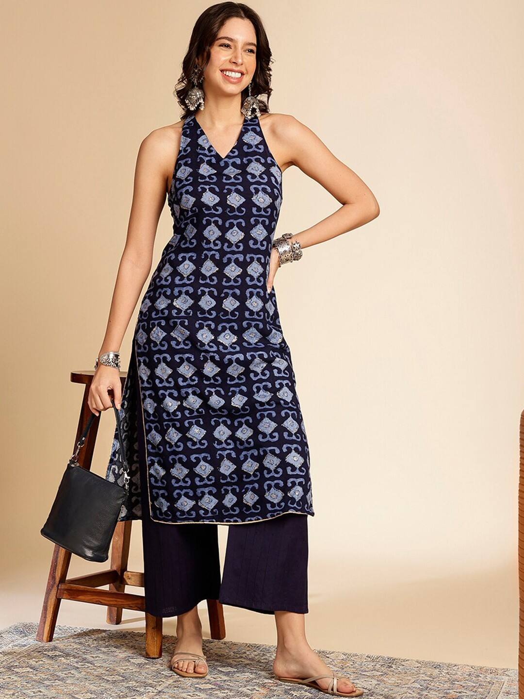 Anouk Geometric Printed Kurta
