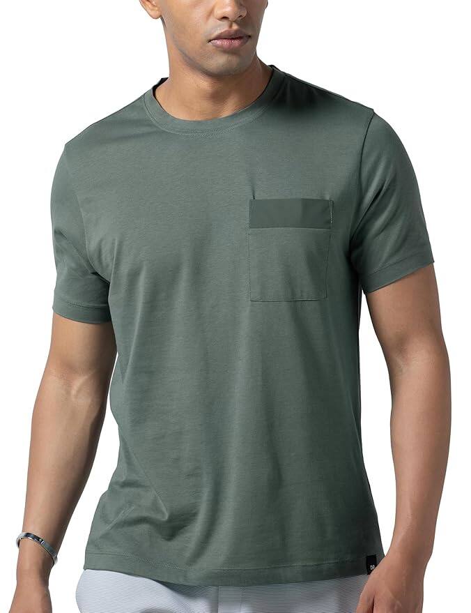 DAMENSCH Regular Fit Cotton Blend Crew Neck T-Shirt