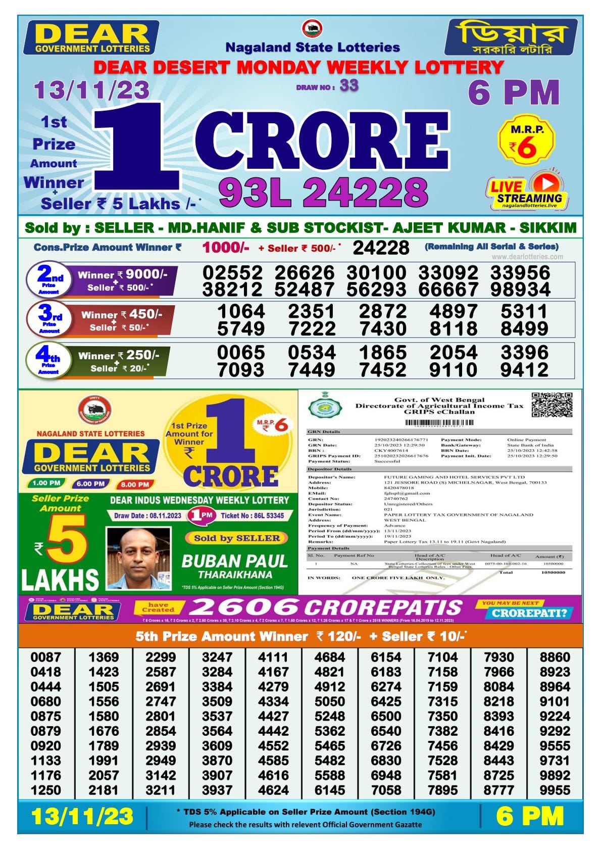 Lotto sat deals 13 july