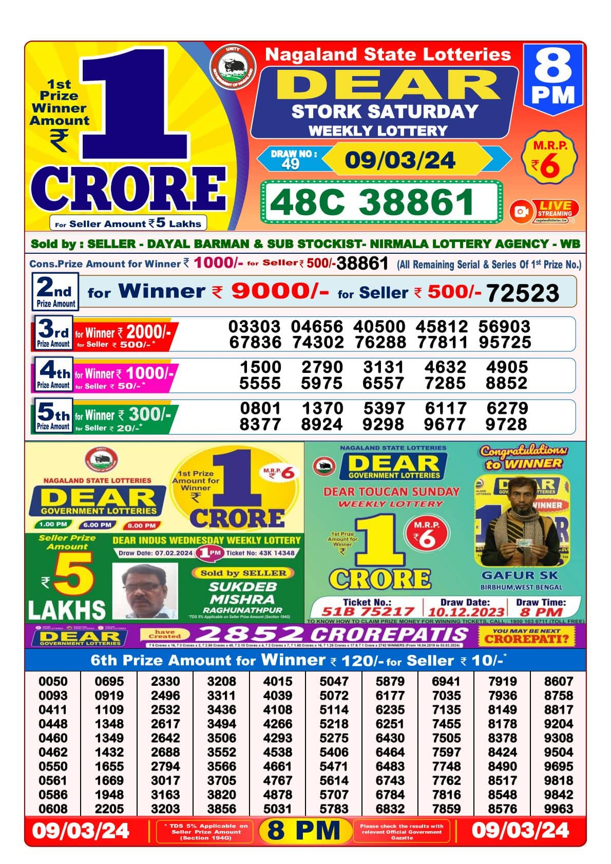 Today national lotto deals result