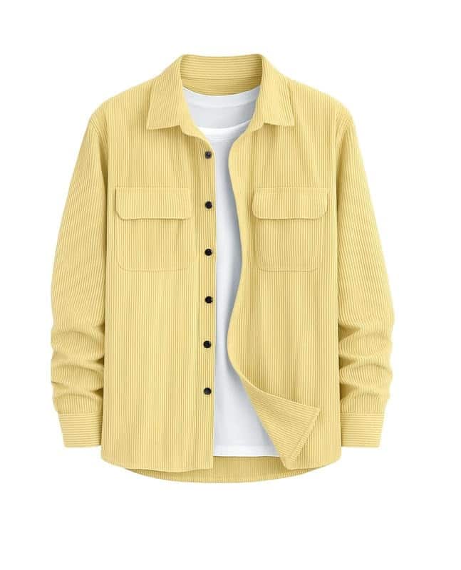 DEELMO Men’s Full Sleeve Corduroy Shirt DEELMO Men’s Full Sleeve Corduroy Shirt